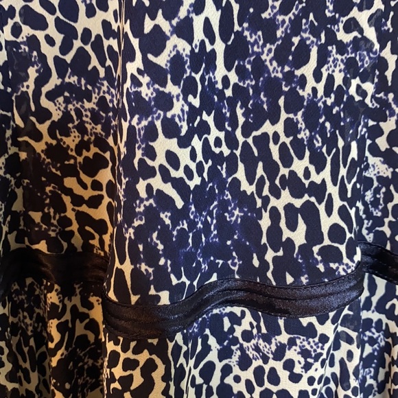 Bice patterned Drop Waist Drape Neck Flared Dress - Picture 10 of 12